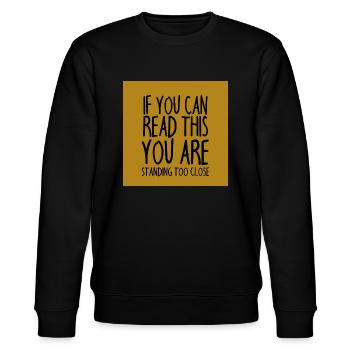 Mundschutz lustig Spruch - lustige Sprüche - Stanley/Stella Unisex Bio-Sweatshirt CHANGER  - Schwarz - Vorne - Nik (191cm) & Marisol (170cm)