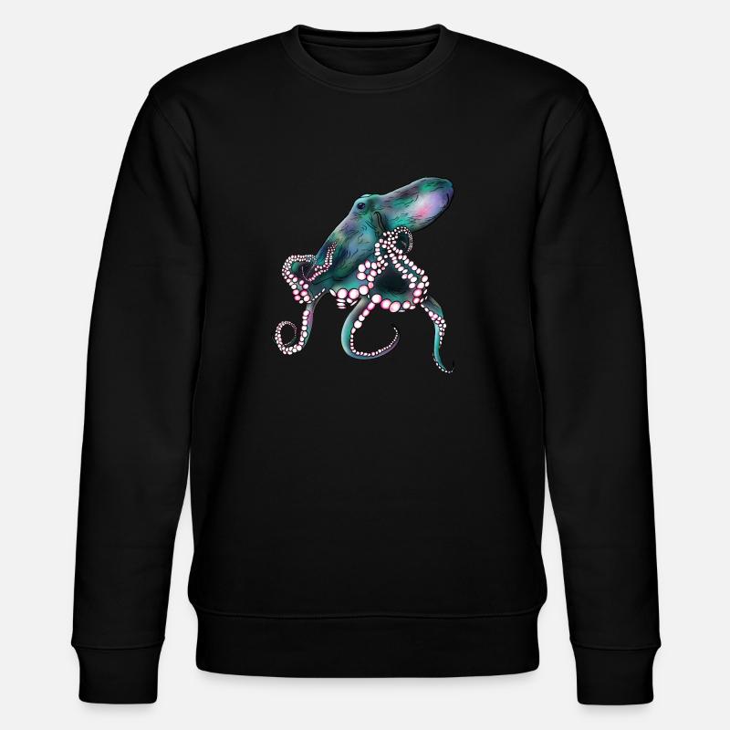 Octopus - Stanley/Stella Unisex Bio-Sweatshirt CHANGER  - Schwarz