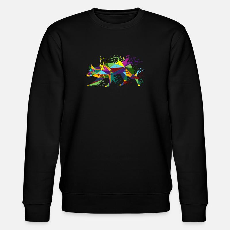 Splashing Border Collie - Stanley/Stella Unisex Bio-Sweatshirt CHANGER - Schwarz