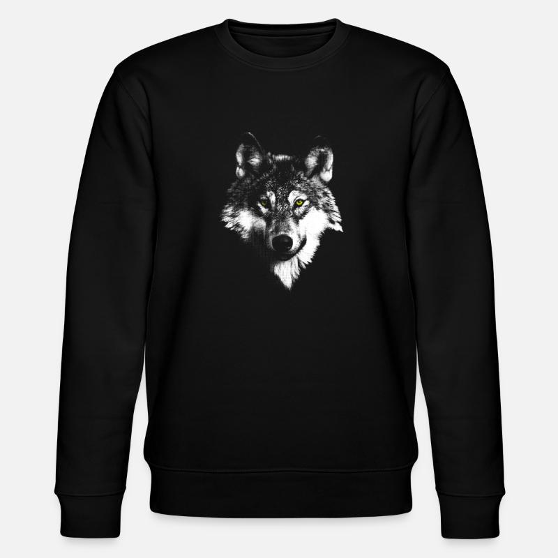 white wolf - Stanley/Stella Unisex Bio-Sweatshirt CHANGER - Schwarz