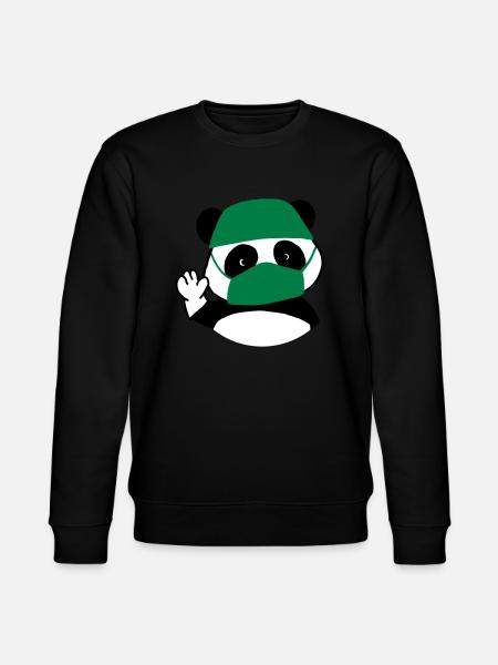 Panda surgeon operating room - Stanley/Stella CHANGER Unisex Organic Sweatshirt - black