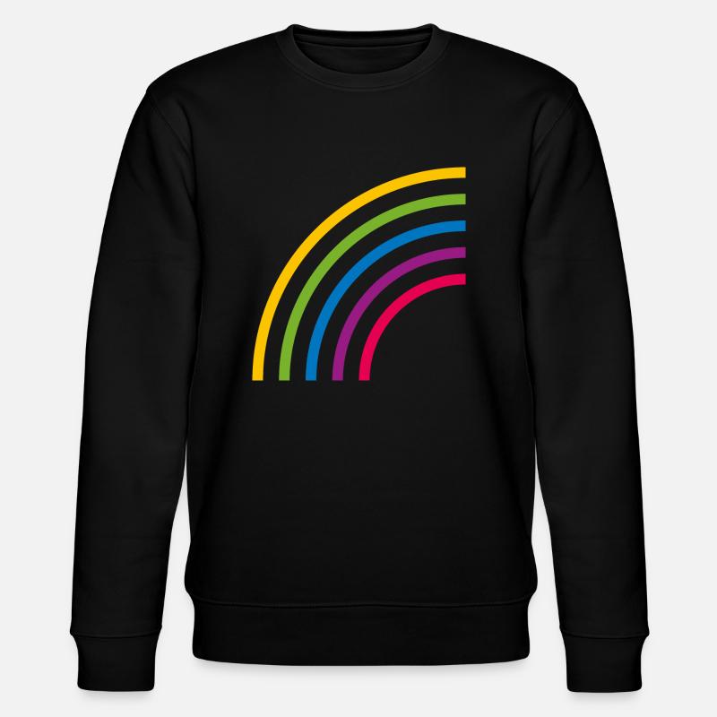 HALBER REGENBOGEN LINIEN - Stanley/Stella Unisex Bio-Sweatshirt CHANGER  - Schwarz