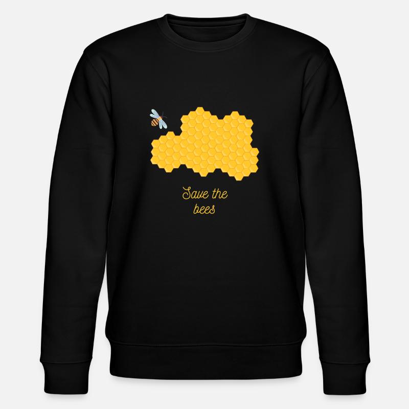 Save the bees - Sweat bio CHANGER Stanley/Stella Unisexe - noir
