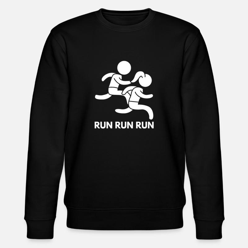 Run Run Run - Stanley/Stella Unisex Bio-Sweatshirt CHANGER  - Schwarz
