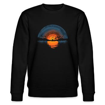 Sunset Vinyl - Stanley/Stella Unisex Bio-Sweatshirt CHANGER  - Schwarz - Vorne - Nik (191cm) & Marisol (170cm)