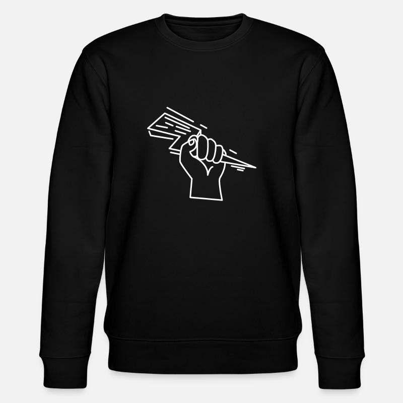 Hand Lightning - Stanley/Stella Unisex Bio-Sweatshirt CHANGER  - Schwarz