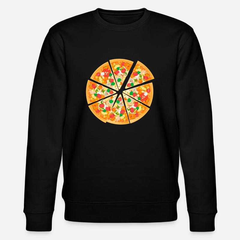 Pizza - Stanley/Stella Unisex Bio-Sweatshirt CHANGER  - Schwarz