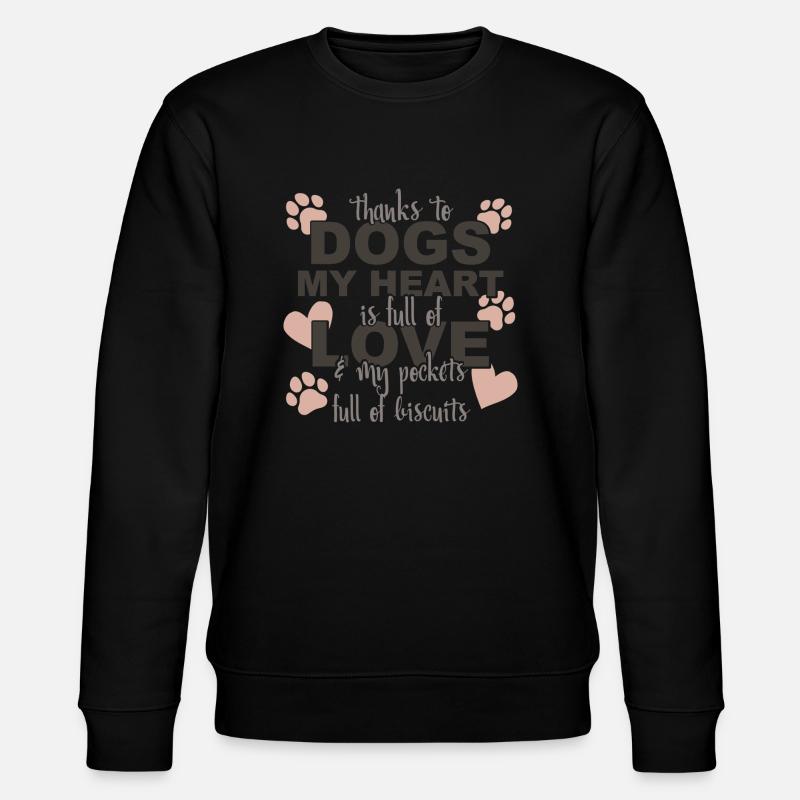 Dank an Hunde - Stanley/Stella Unisex Bio-Sweatshirt CHANGER - Schwarz