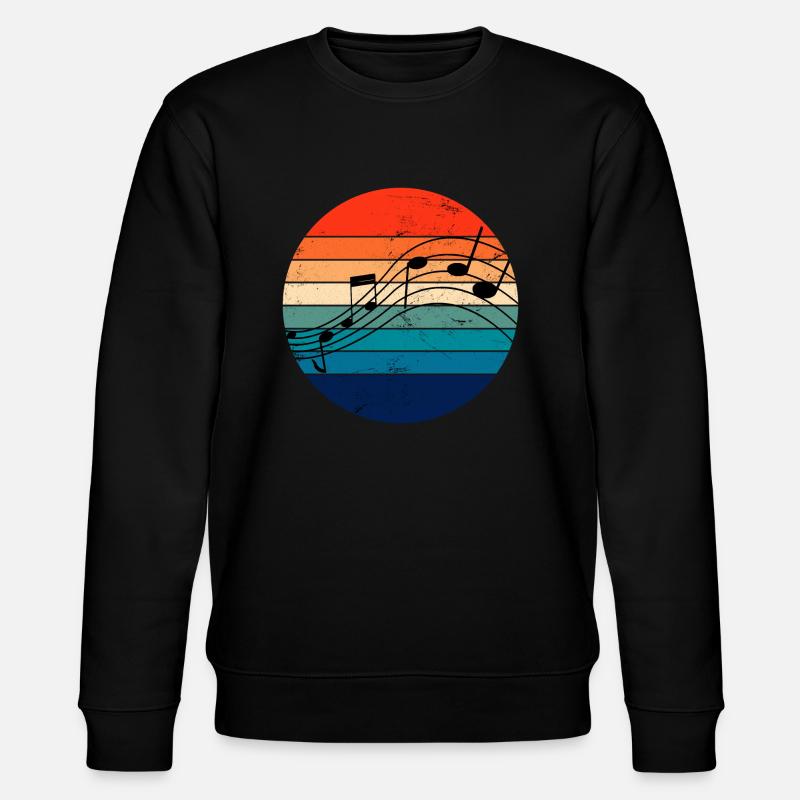 music retro - Stanley/Stella Unisex Bio-Sweatshirt CHANGER  - Schwarz