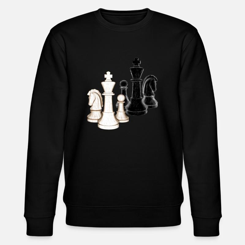 Échecs, pièces d’échecs, blanc, noir - Sweat bio CHANGER Stanley/Stella Unisexe - noir