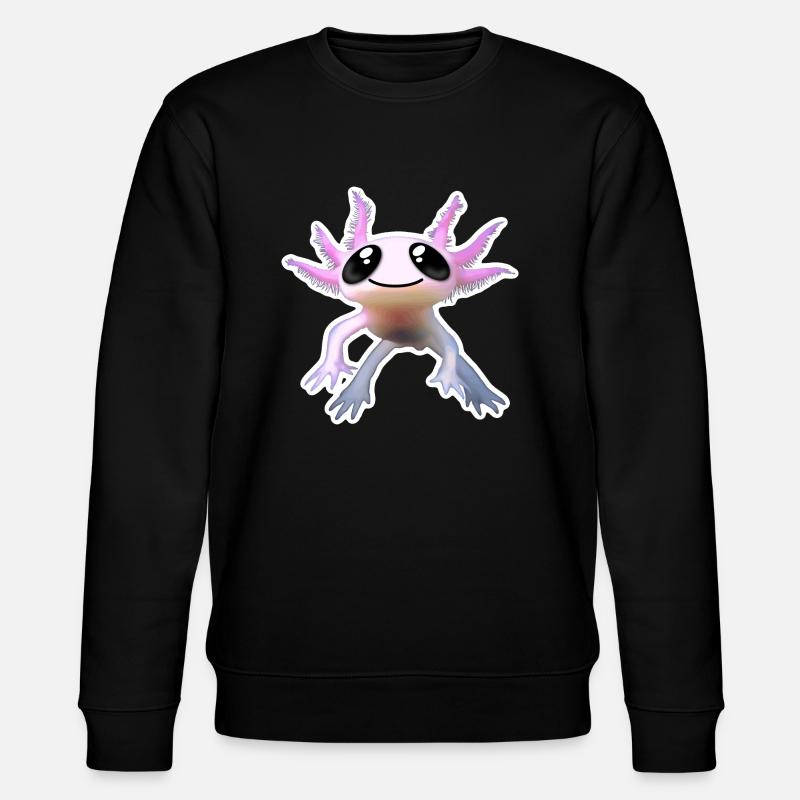 Süßes Axolotl - Stanley/Stella Unisex Bio-Sweatshirt CHANGER  - Schwarz