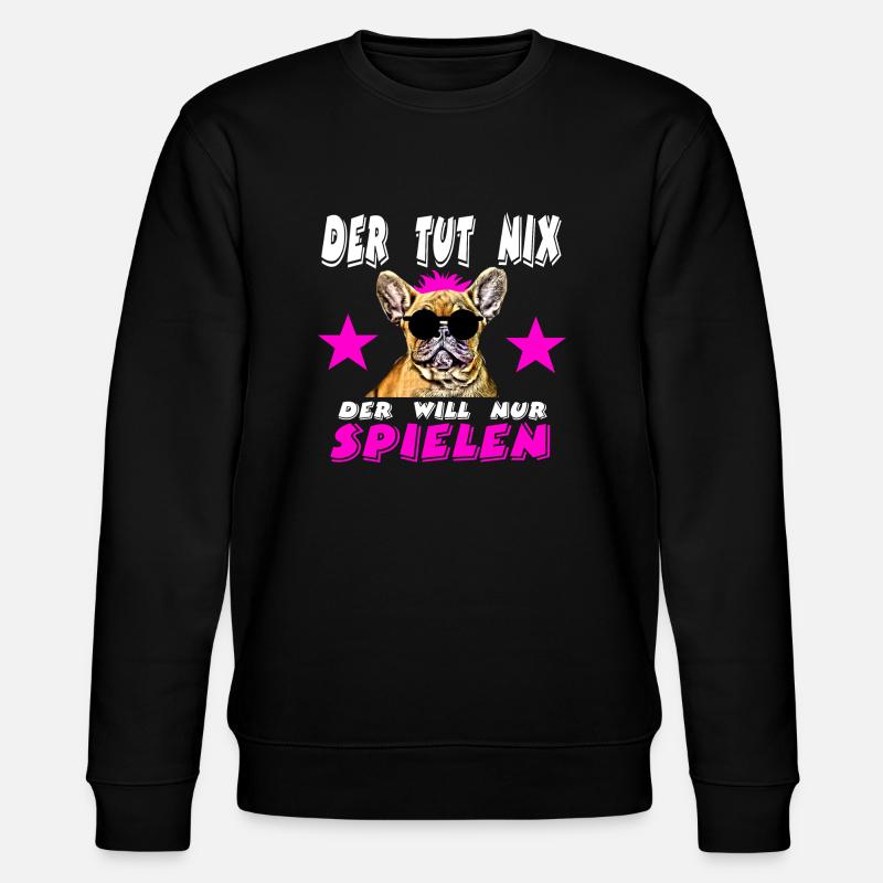 Bulldoge - Stanley/Stella Unisex Bio-Sweatshirt CHANGER  - Schwarz