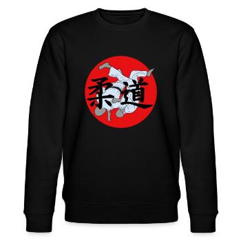 Judo Judoka Kampfsport Kampfkunst Japanische Kunst - Stanley/Stella Unisex Bio-Sweatshirt CHANGER  - Schwarz - Vorne - Nik (191cm) & Marisol (170cm)
