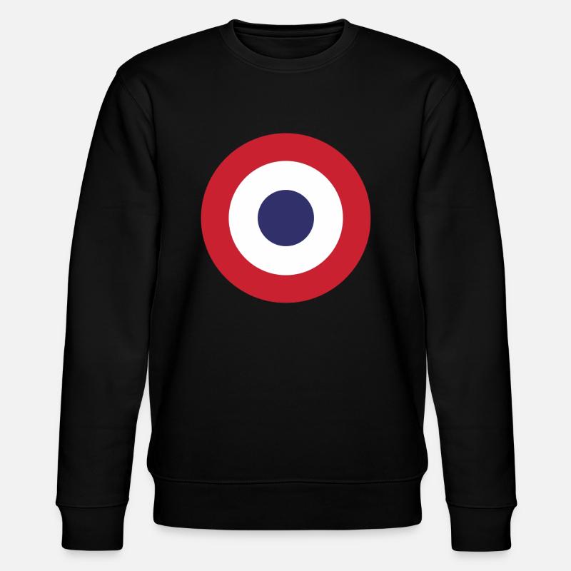 Frankreich Flag Round Target - Stanley/Stella Unisex Bio-Sweatshirt CHANGER  - Schwarz