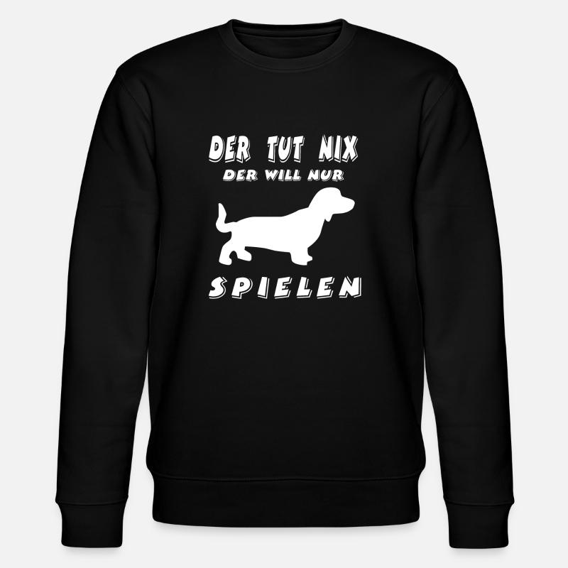 Dackel - Stanley/Stella Unisex Bio-Sweatshirt CHANGER  - Schwarz