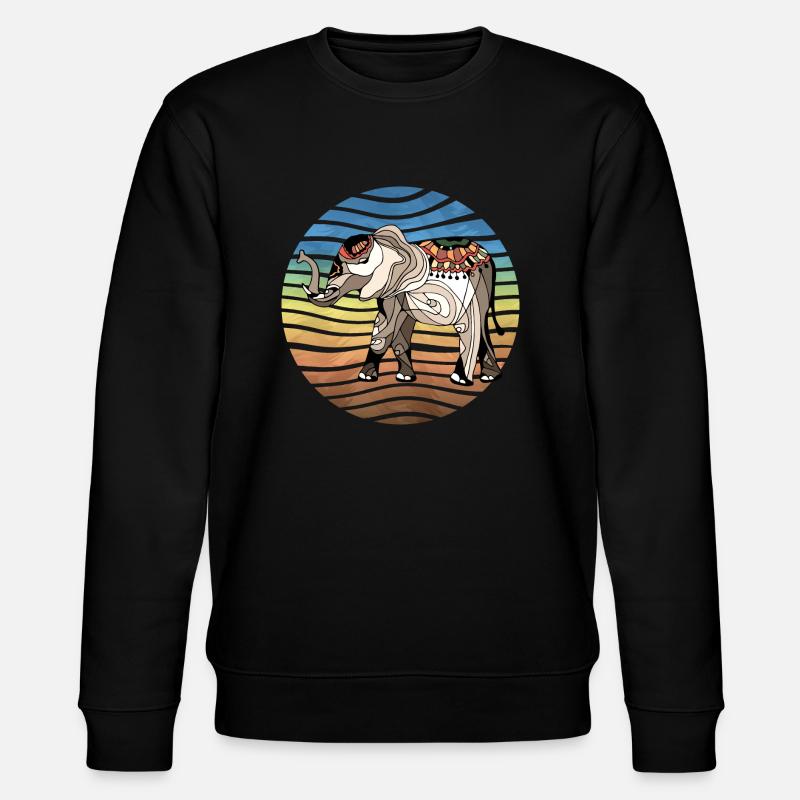 Elefant - Stanley/Stella Unisex Bio-Sweatshirt CHANGER  - Schwarz