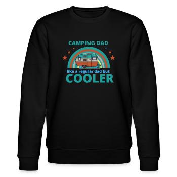 CAMPING DAD - Stanley/Stella CHANGER Unisex Organic Sweatshirt - black - Front - Nik (191cm) & Marisol (170cm)