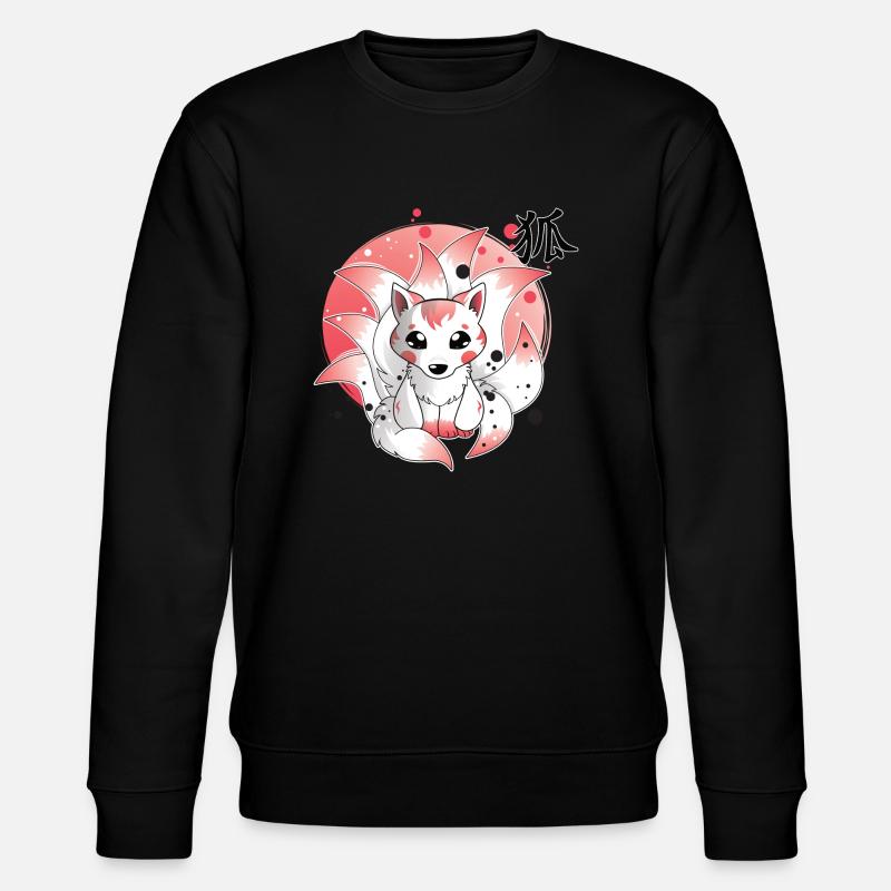 Ninetails, Fuchs, Kitsune - Stanley/Stella Unisex Bio-Sweatshirt CHANGER  - Schwarz