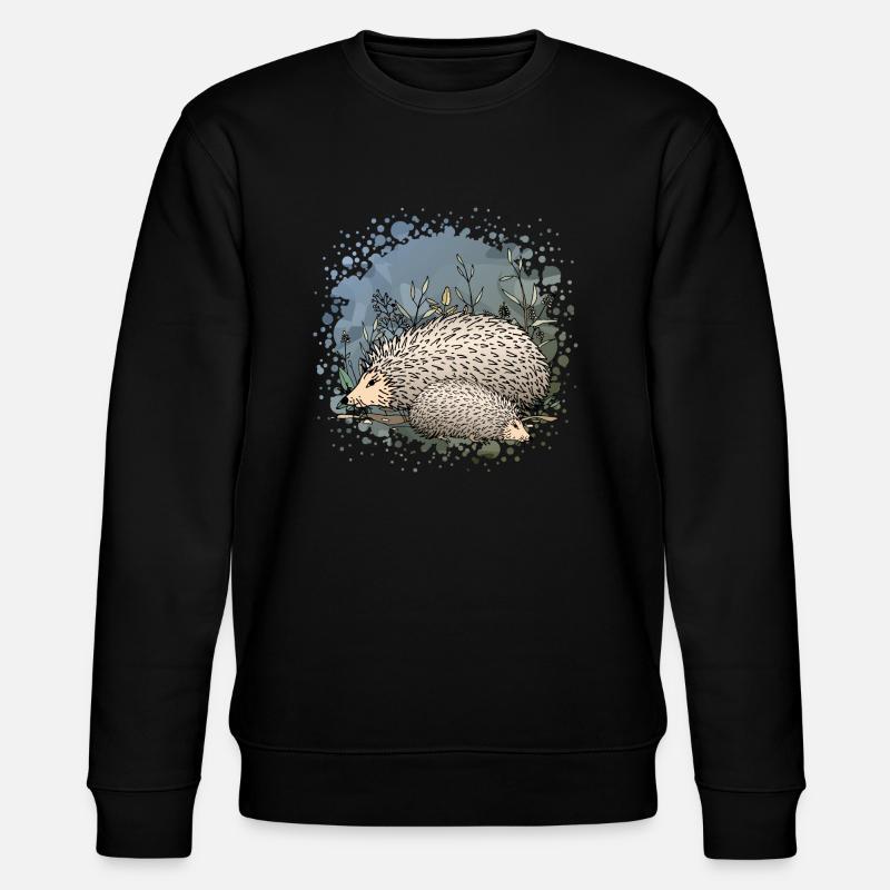Hedgehogs - Stanley/Stella CHANGER Unisex Organic Sweatshirt - black