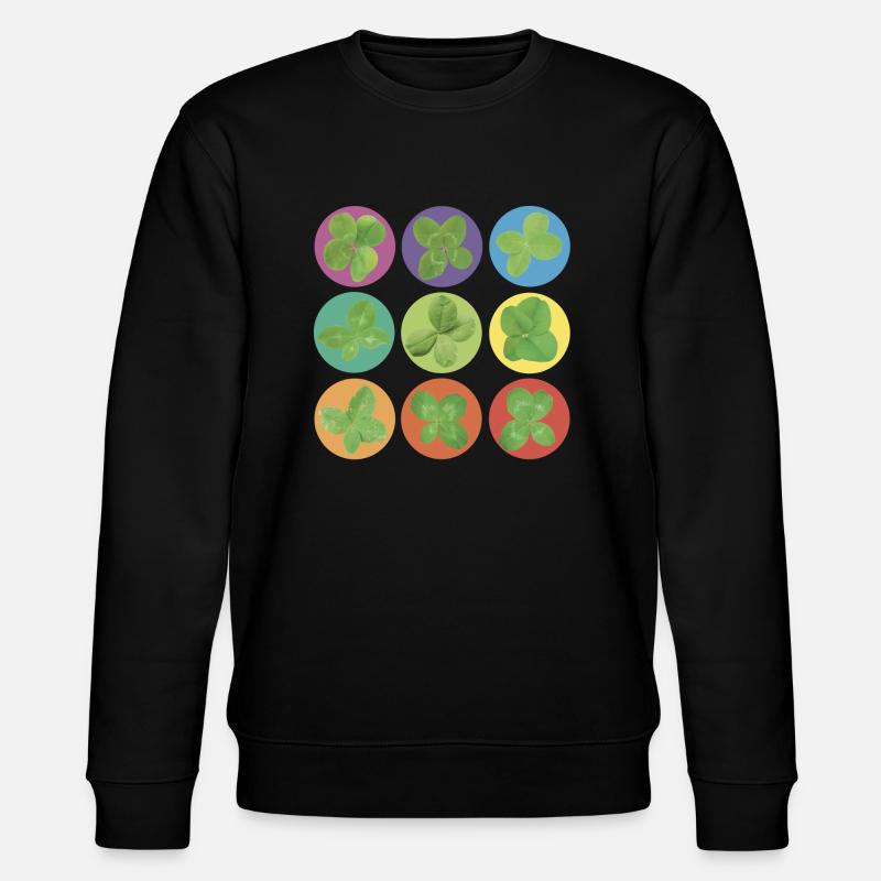 Klee bunt - Stanley/Stella Unisex Bio-Sweatshirt CHANGER  - Schwarz