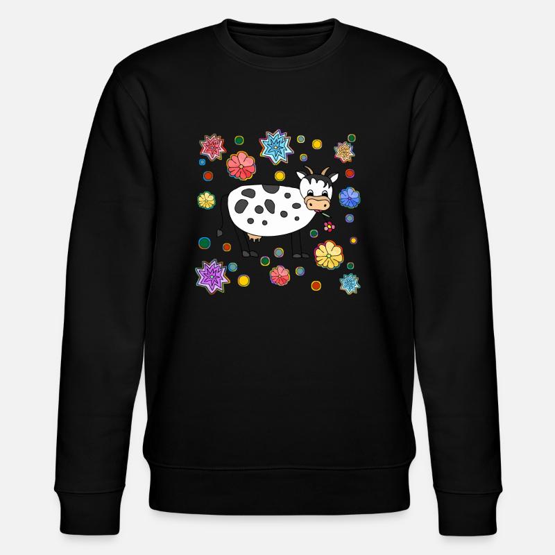 Kuh - Stanley/Stella Unisex Bio-Sweatshirt CHANGER  - Schwarz