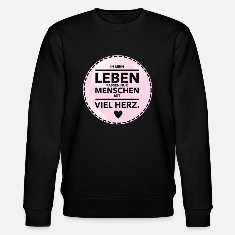 Leben - Stanley/Stella Unisex Bio-Sweatshirt CHANGER  - Schwarz