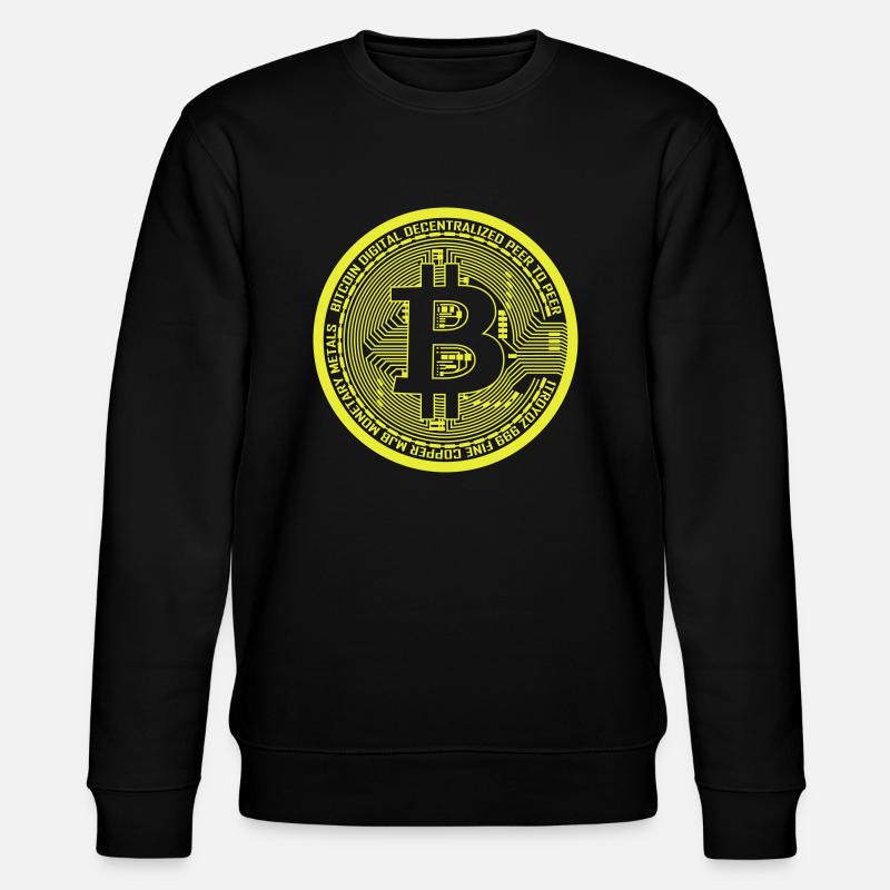 A Bitcoin - Stanley/Stella Unisex Bio-Sweatshirt CHANGER  - Schwarz