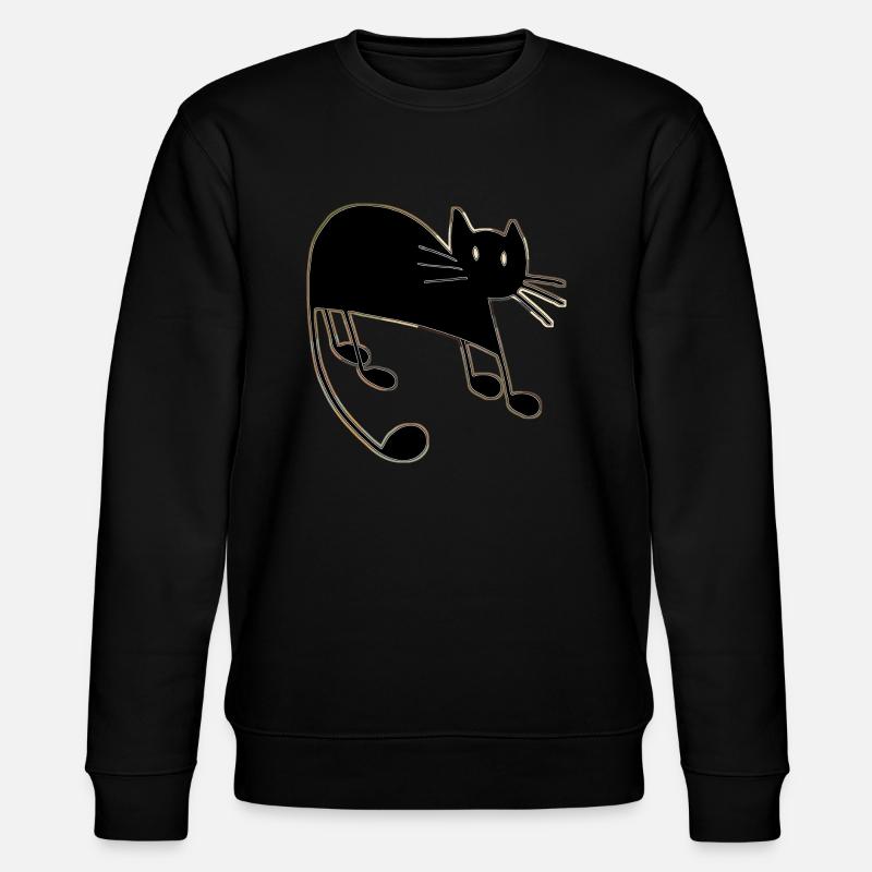 Katze - Stanley/Stella Unisex Bio-Sweatshirt CHANGER  - Schwarz