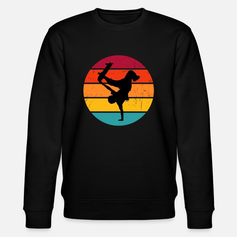 Skateboard Retro Skateboarder Skater Hommes - Sweat bio CHANGER Stanley/Stella Unisexe - noir