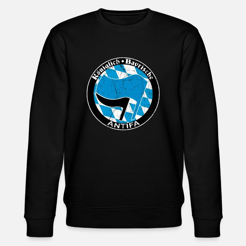 antifa - Stanley/Stella Unisex Bio-Sweatshirt CHANGER  - Schwarz