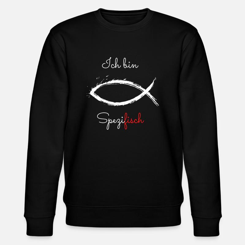 Ich bin SpeziFISCH. - Stanley/Stella Unisex Bio-Sweatshirt CHANGER  - Schwarz