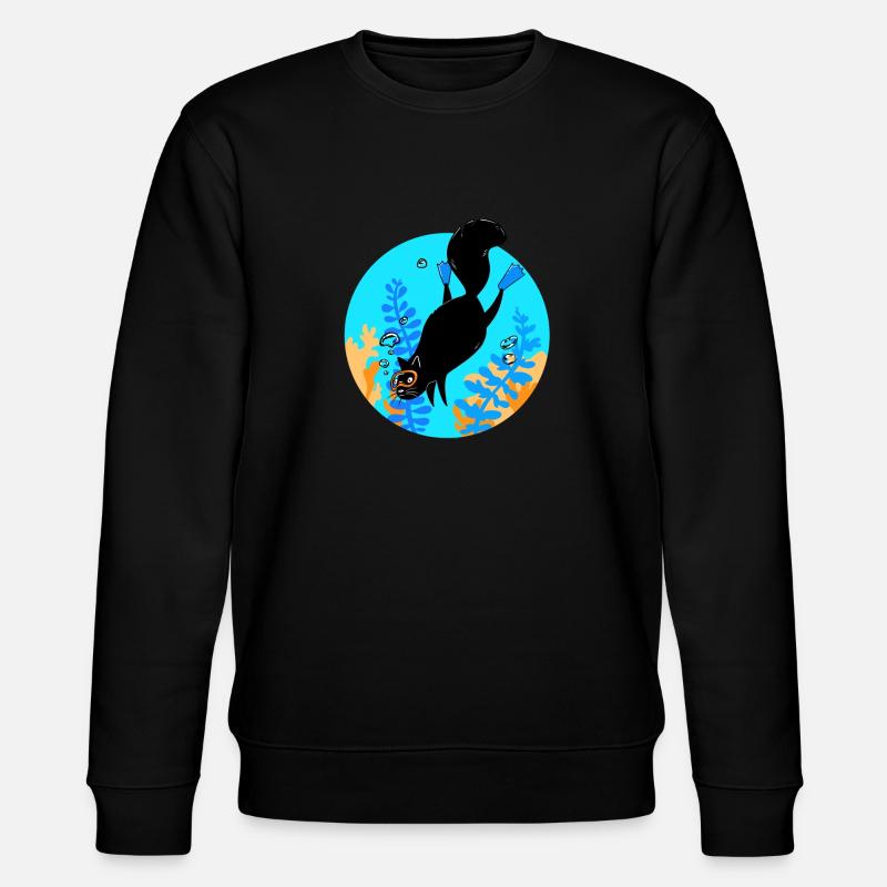 Cat - Stanley/Stella Unisex Bio-Sweatshirt CHANGER  - Schwarz