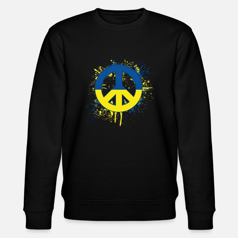 Peace Ukraine - Stanley/Stella Unisex Bio-Sweatshirt CHANGER  - Schwarz