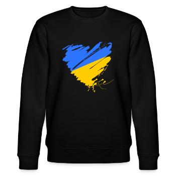 Ukraine Kiev Europe Cœur Paix Solidarité Crimée - Sweat bio CHANGER Stanley/Stella Unisexe - noir - Devant - Nik (191cm) & Marisol (170cm)
