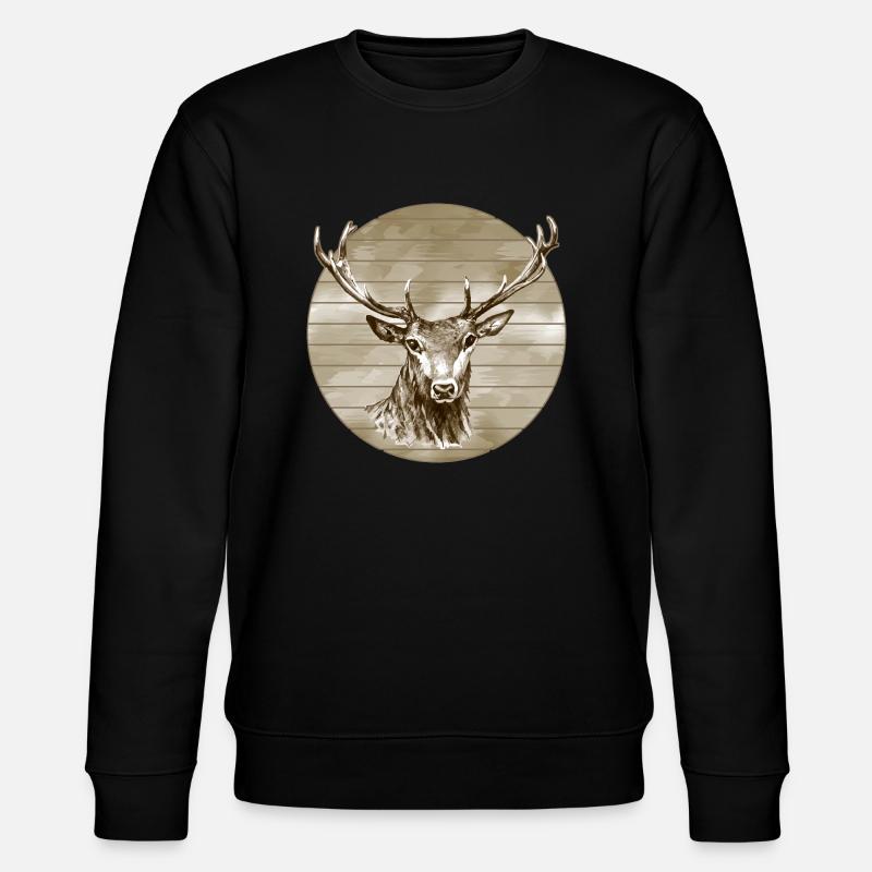 Hirsch - Stanley/Stella Unisex Bio-Sweatshirt CHANGER  - Schwarz