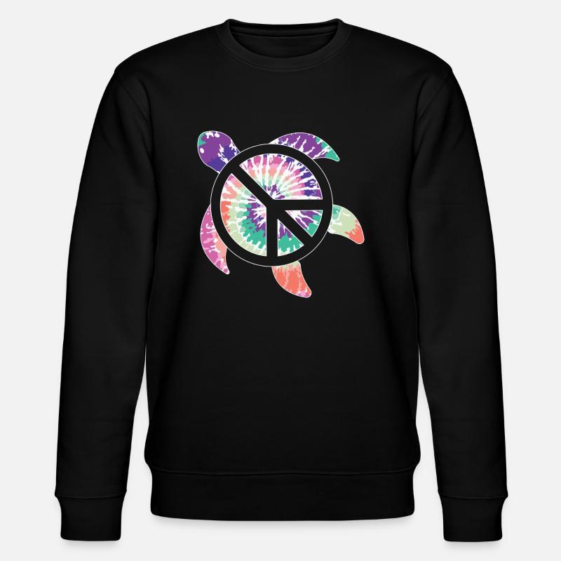 Peace Turtle - Stanley/Stella CHANGER Unisex Organic Sweatshirt - black