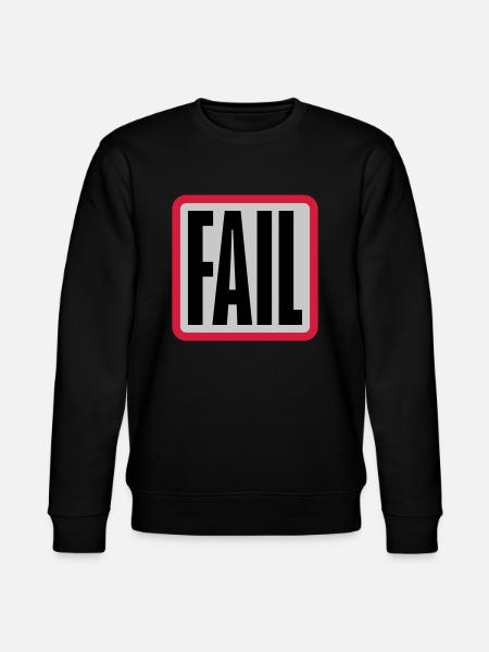 Button Fail Logo - Stanley/Stella CHANGER Unisex Organic Sweatshirt - black