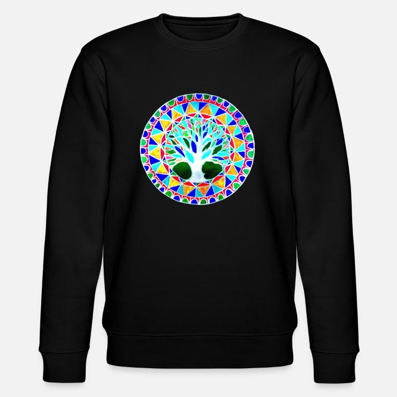graphic tree pattern - Stanley/Stella CHANGER Unisex Organic Sweatshirt - black