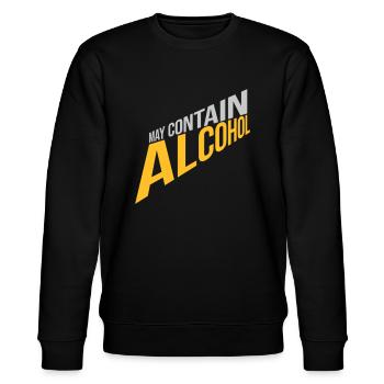 May contain alcohol Text - Stanley/Stella CHANGER Unisex Organic Sweatshirt - black - Front - Nik (191cm) & Marisol (170cm)