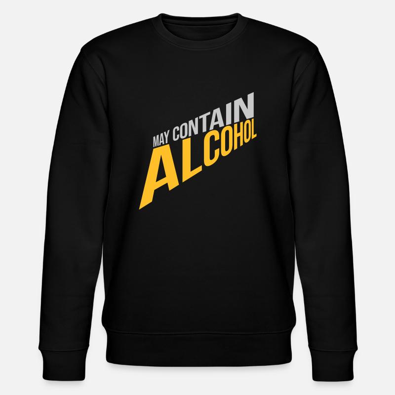 May contain alcohol Text - Stanley/Stella CHANGER Unisex Organic Sweatshirt - black