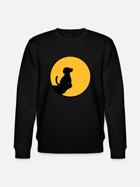 Moon Cliff Sitting Dog - Stanley/Stella CHANGER Unisex Organic Sweatshirt - black
