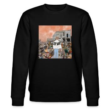 Stop War - Stanley/Stella Unisex Bio-Sweatshirt CHANGER  - Schwarz - Vorne - Nik (191cm) & Marisol (170cm)