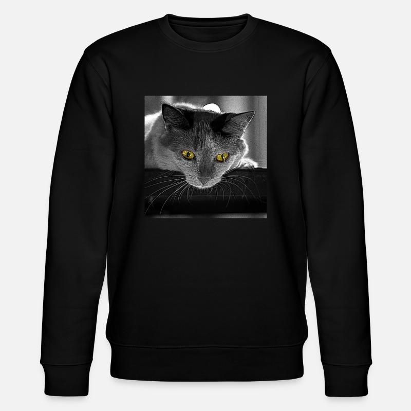 Die Katze - Stanley/Stella Unisex Bio-Sweatshirt CHANGER  - Schwarz