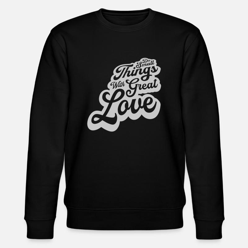 Zitat do small things - Stanley/Stella Unisex Bio-Sweatshirt CHANGER - Schwarz