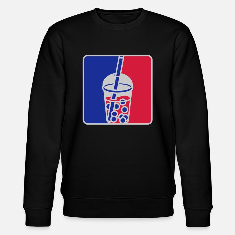Red Blue Bubble Tea - Stanley/Stella CHANGER Unisex Organic Sweatshirt - black
