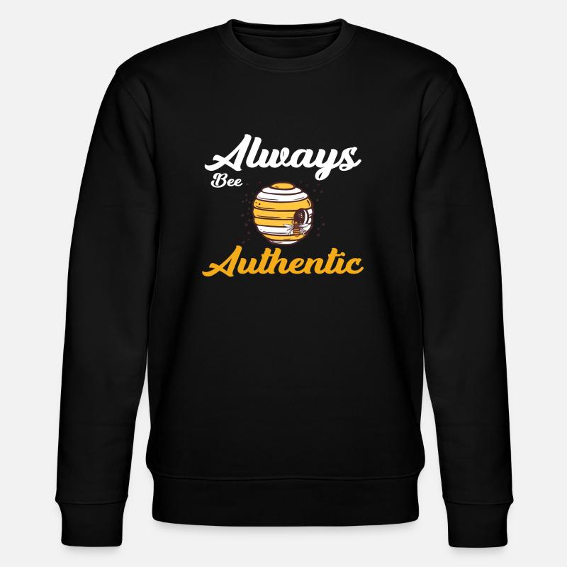 Always be Authentic - Stanley/Stella Unisex Bio-Sweatshirt CHANGER  - Schwarz