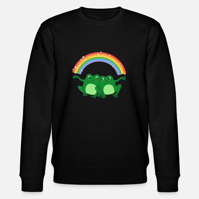 Gay Frogs T#01 - Stanley/Stella Unisex Bio-Sweatshirt CHANGER - Schwarz