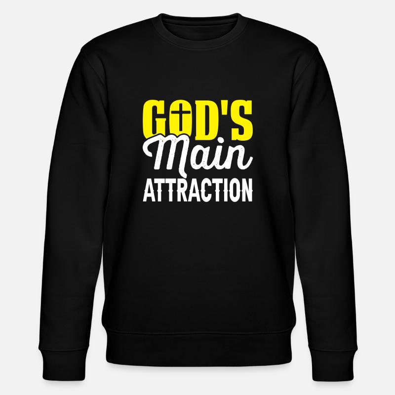Gottes Hauptattraktion - Stanley/Stella Unisex Bio-Sweatshirt CHANGER  - Schwarz