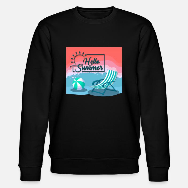 hello summer, hello summer - Stanley/Stella CHANGER Unisex Organic Sweatshirt - black