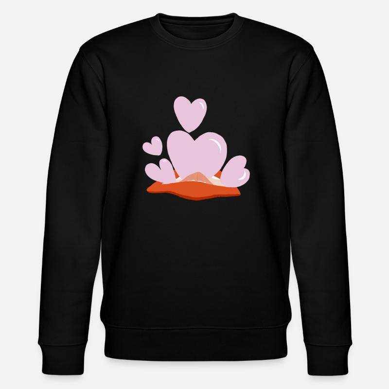 love bubbles v4 00 - Stanley/Stella CHANGER Unisex Organic Sweatshirt - black
